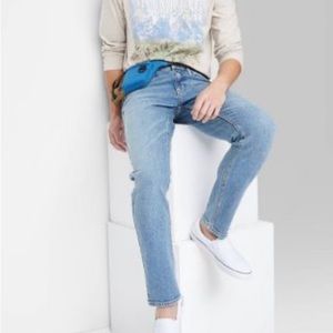 🎉HP🎉Original Use Relaxed Straight Leg Blue Jeans Men's34Wx30L Light Wash Denim